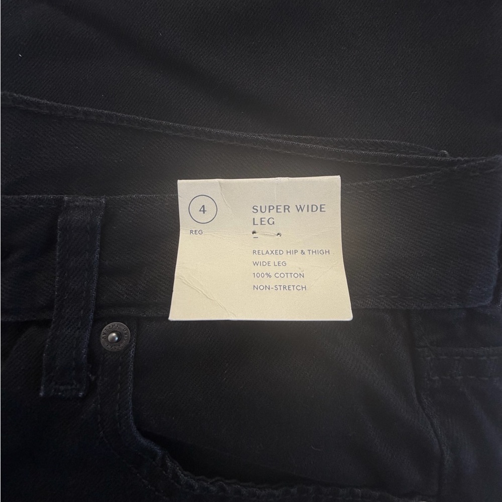 Universal Thread Black Super Wide Leg Jeans - Picture 4 of 4